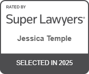 Rated by Super Lawyers Jessica Temple Selected in 2025
